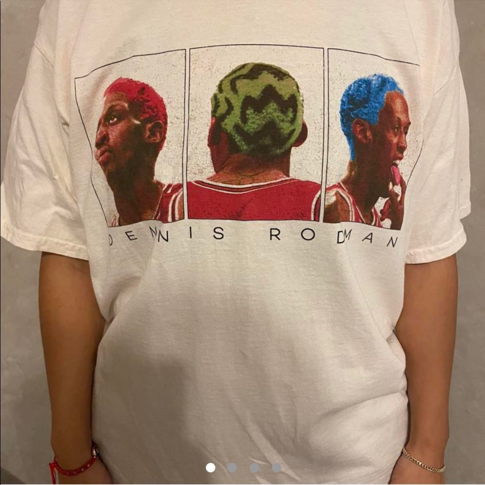 Dennis Rodman Vintage look t-shirt 💙❤️🧡